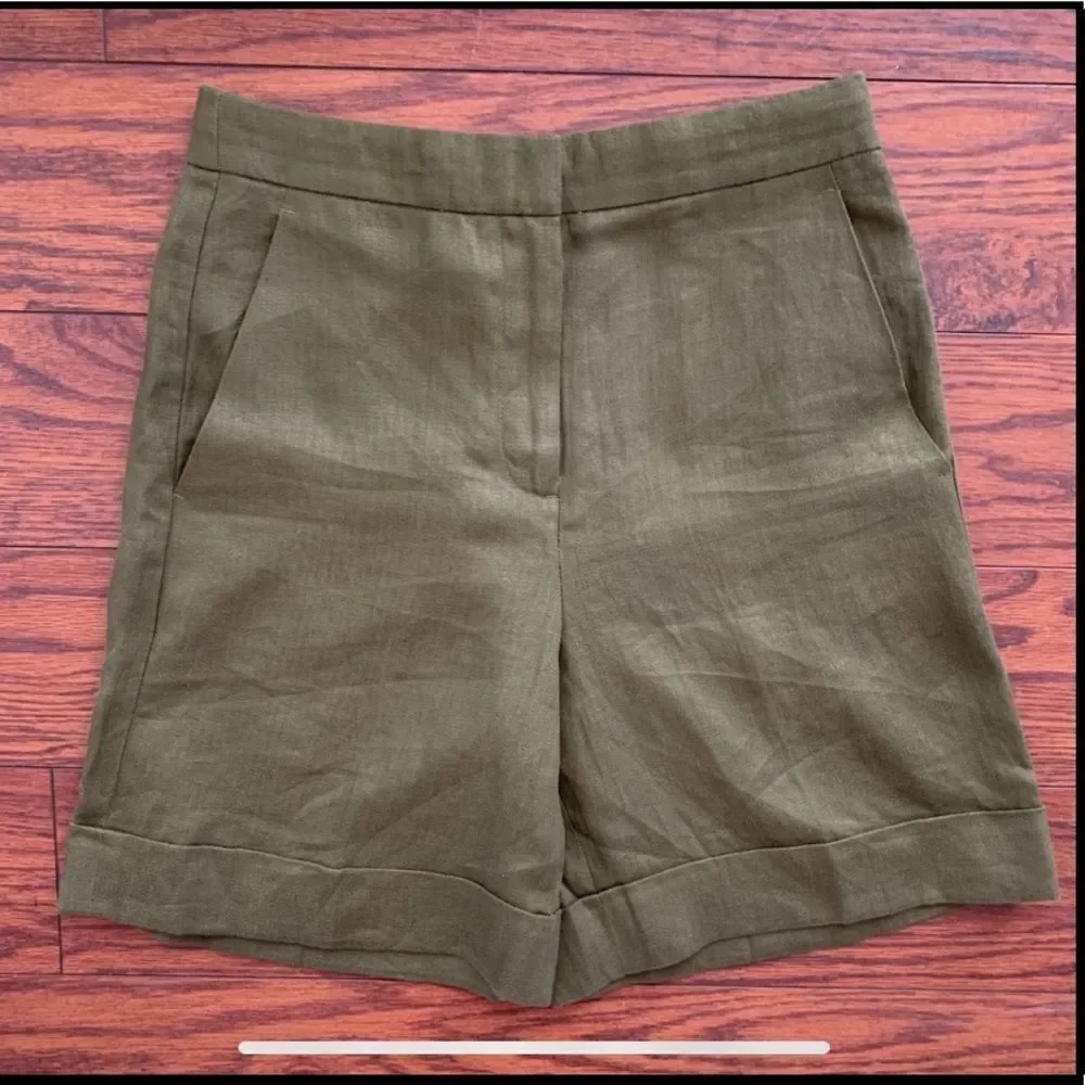 J.Crew Tuscan high waisted linen shorts. Size 00